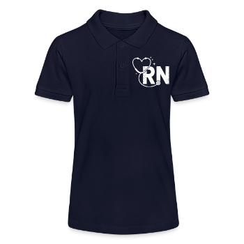 Logo Herzloop RN avec des étoiles - Polo bio MINI SPRINTER Stanley/Stella Ado - bleu marine - Devant