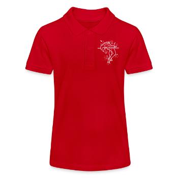 Hochspringer Wasserfarben Hochsprung - Stanley/Stella Teenager Bio-Poloshirt MINI SPRINTER - Rot - Vorne