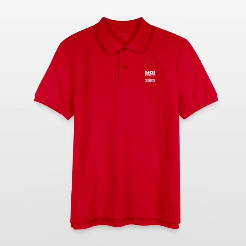 Computer Program Code Nerd Script Hacker Stanley/Stella Teen Organic Polo Shirt MINI SPRINTER