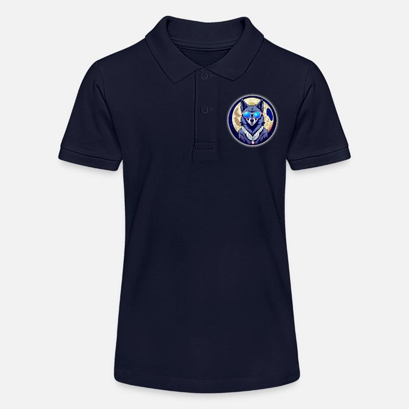 Loup sur la lune - Polo bio MINI SPRINTER Stanley/Stella Ado - bleu marine