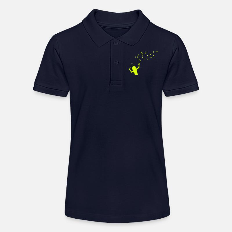 badminton - Polo bio MINI SPRINTER Stanley/Stella Ado - bleu marine