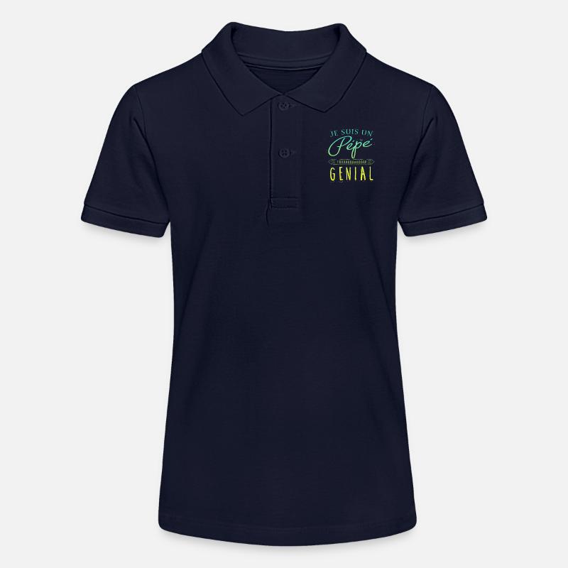pépé génial - Polo bio MINI SPRINTER Stanley/Stella Ado - bleu marine