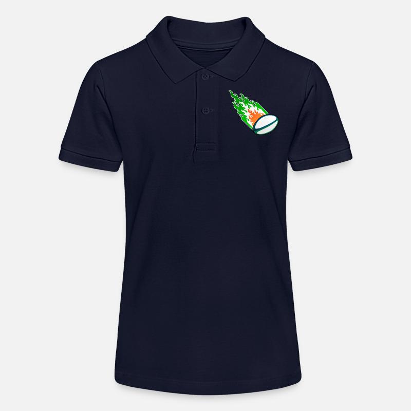 Rugby Fireball Irlande - Polo bio MINI SPRINTER Stanley/Stella Ado - bleu marine