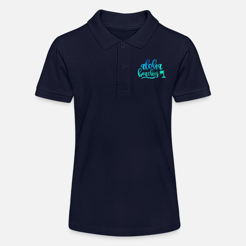 PLAGES ALOHA - Polo bio MINI SPRINTER Stanley/Stella Ado - bleu marine