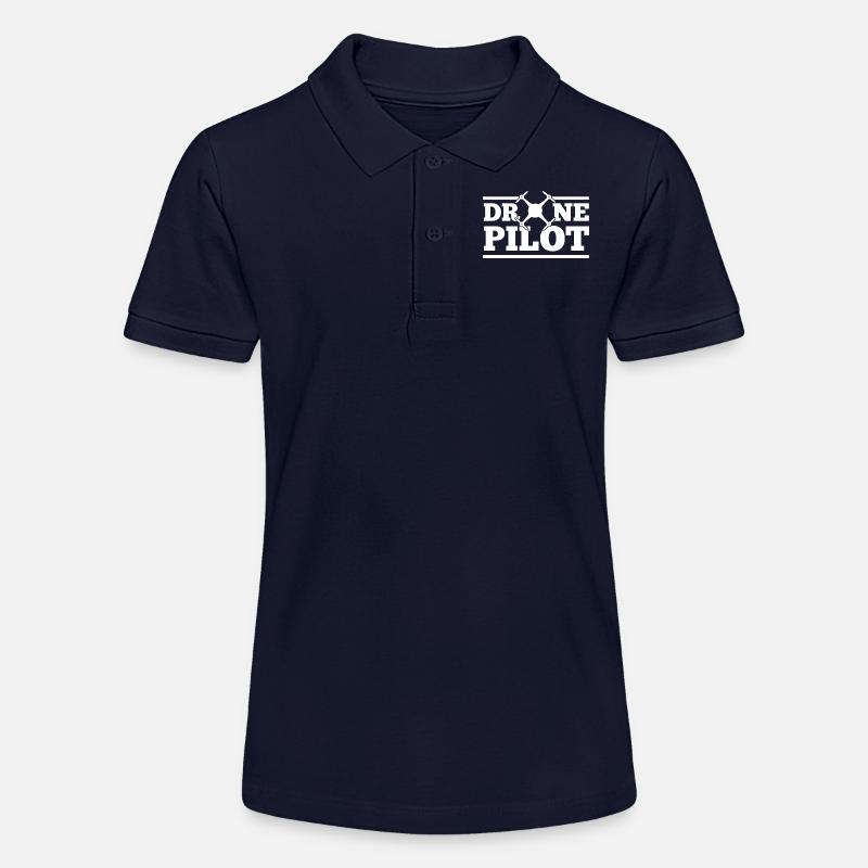 pilote drone - Polo bio MINI SPRINTER Stanley/Stella Ado - bleu marine