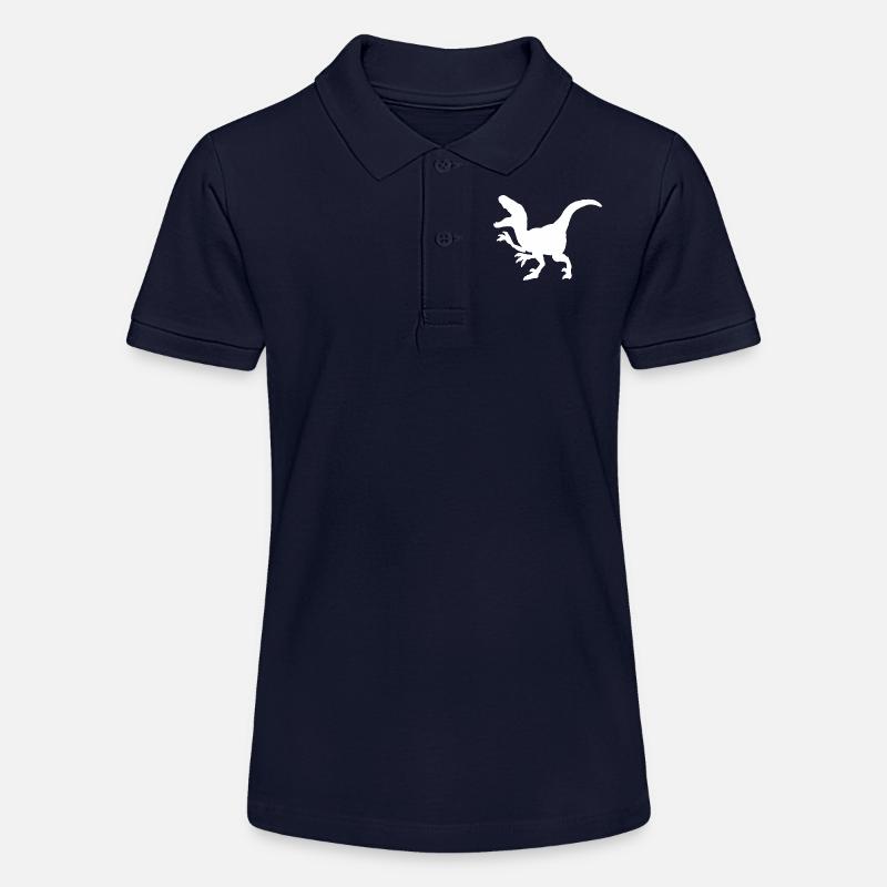 Dinosaures: Velociraptor - Polo bio MINI SPRINTER Stanley/Stella Ado - bleu marine