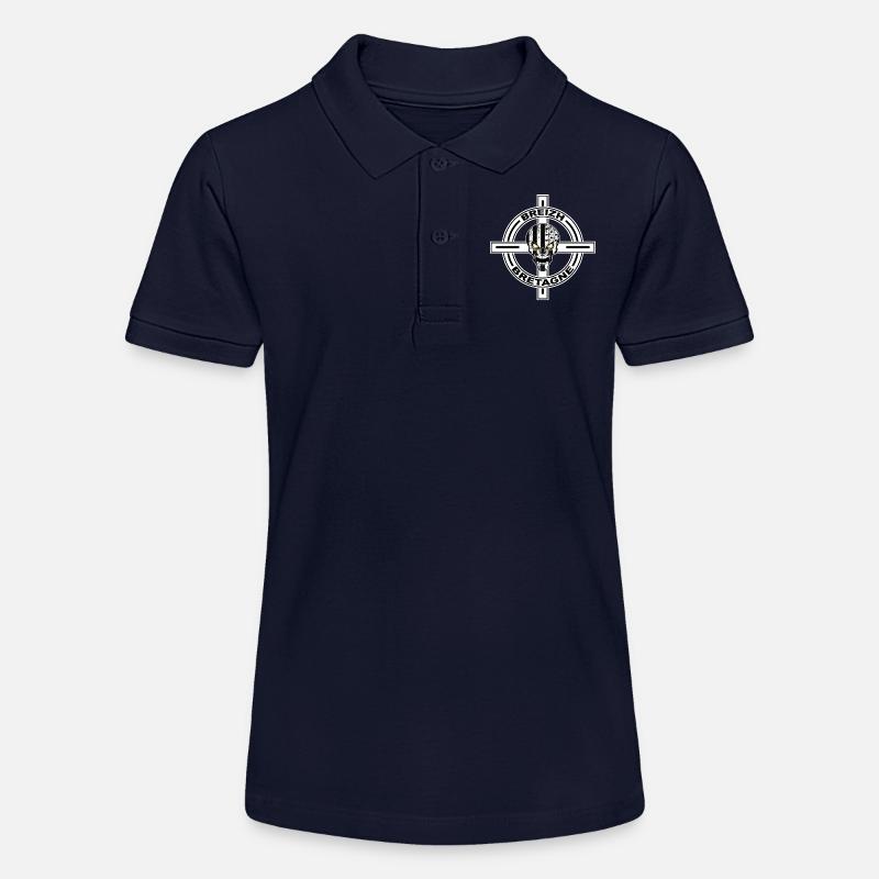 Breizh celtic cross - Polo bio MINI SPRINTER Stanley/Stella Ado - bleu marine