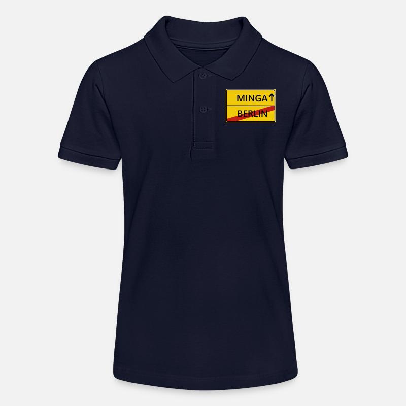 Minga München Ortsschild Geschenk Geschenkidee - Stanley/Stella Teenager Bio-Poloshirt MINI SPRINTER - Navy