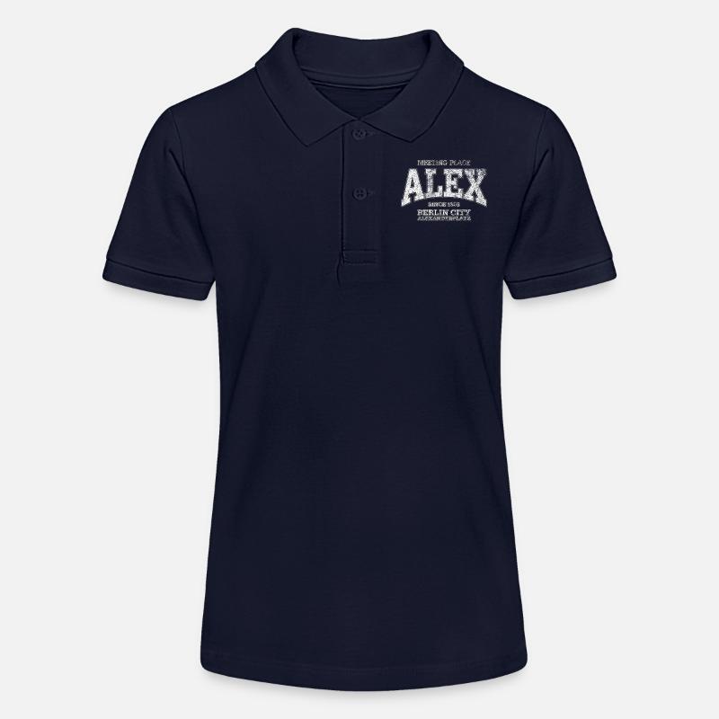 Alex Berlin Alexanderplatz (extrême blanc ancien) - Polo bio MINI SPRINTER Stanley/Stella Ado - bleu marine