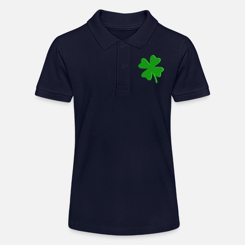 Trèfle à quatre feuilles - Polo bio MINI SPRINTER Stanley/Stella Ado - bleu marine