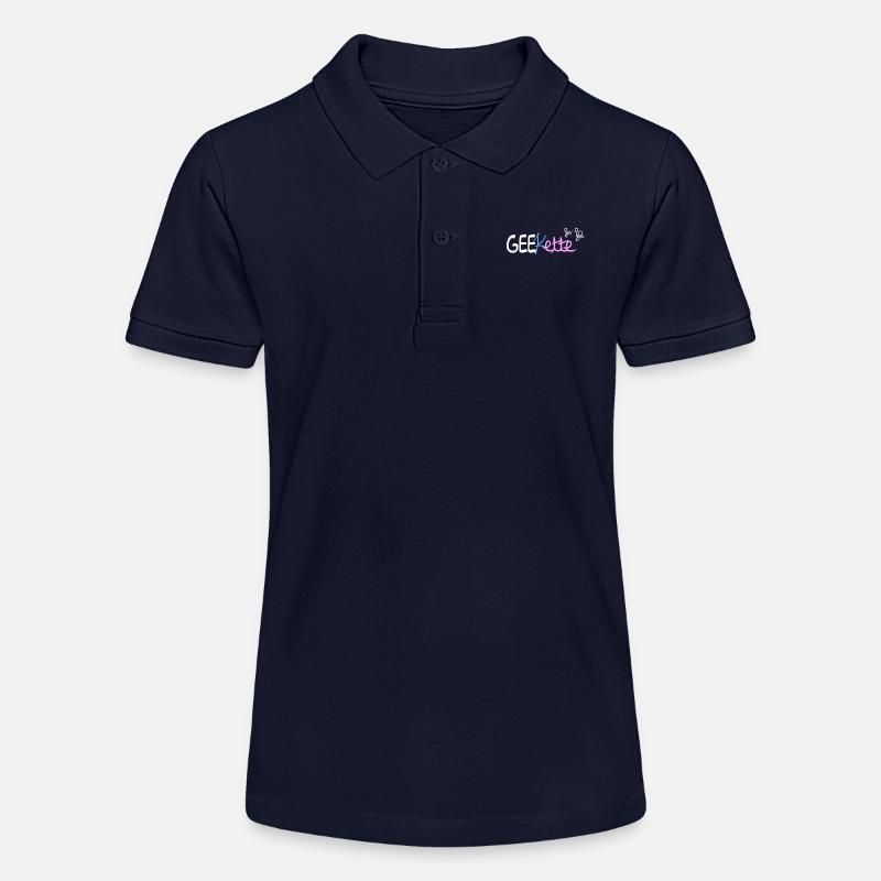 Geekette for life (Blanc) - Polo bio MINI SPRINTER Stanley/Stella Ado - bleu marine