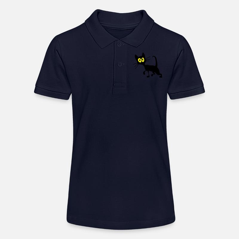 chat noir - Polo bio MINI SPRINTER Stanley/Stella Ado - bleu marine