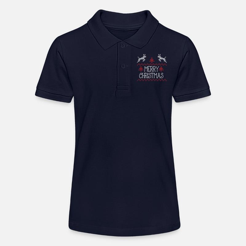Merry Christmas design II - Polo bio MINI SPRINTER Stanley/Stella Ado - bleu marine