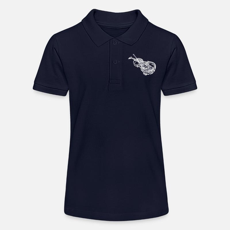 Vieux violon avec archet de violon - Polo bio MINI SPRINTER Stanley/Stella Ado - bleu marine