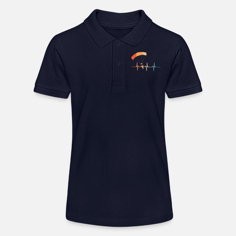 Battement de cœur parachute - Polo bio MINI SPRINTER Stanley/Stella Ado - bleu marine