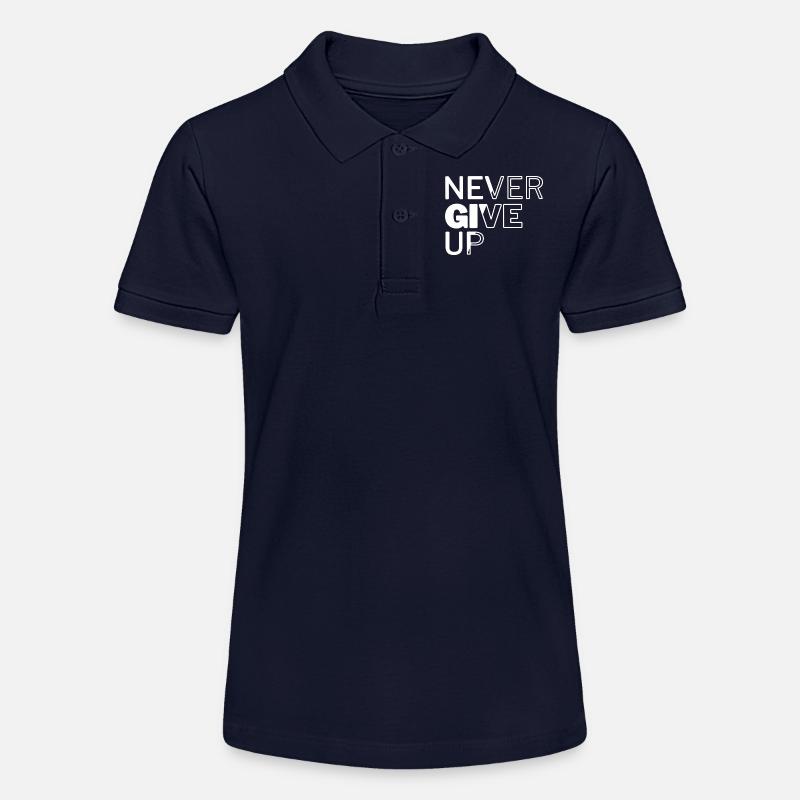 Never give up - Polo bio MINI SPRINTER Stanley/Stella Ado - bleu marine