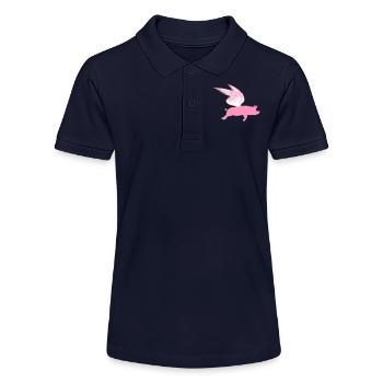 Lorsqu’ils volent des ailes, les cochons volants peuvent voler - Polo bio MINI SPRINTER Stanley/Stella Ado - bleu marine - Devant