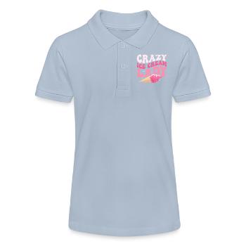 Crazy Ice Cream Lady Summer Scoop Cone - Stanley/Stella Teen Organic Polo Shirt MINI SPRINTER - red - Front