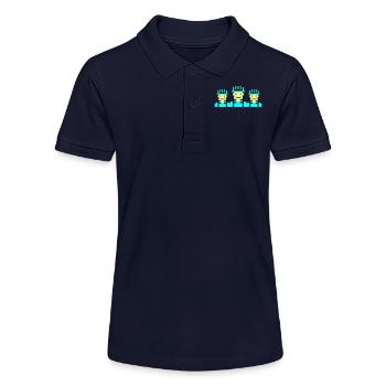 Construction Worker Pixel 02 - Stanley/Stella Teen Organic Polo Shirt MINI SPRINTER - navy - Front
