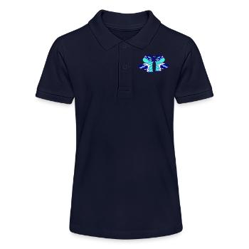 2 DJ Raupen Team Crew Musik Zwei Schallplatte Team - Stanley/Stella Teenager Bio-Poloshirt MINI SPRINTER - Navy - Vorne