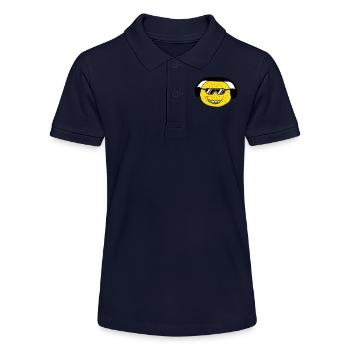 Lustige DJ Party Zitrone Obst Musik Spaß Gesicht - Stanley/Stella Teenager Bio-Poloshirt MINI SPRINTER - Navy - Vorne