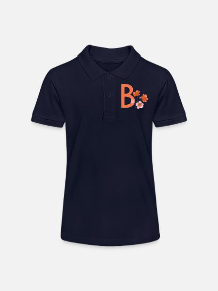 B mit Blumen - Stanley/Stella Teenager Bio-Poloshirt MINI SPRINTER - Navy