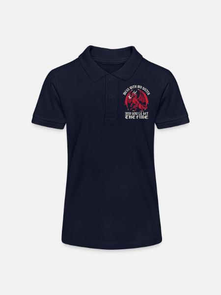 Drachenliebhaber lustiger Bruder - Stanley/Stella Teenager Bio-Poloshirt MINI SPRINTER - Navy