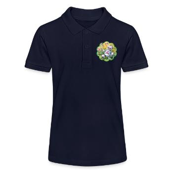 2 Jahre 2. Geburtstag Roboter auf Blumenwiese - Stanley/Stella Teenager Bio-Poloshirt MINI SPRINTER - Navy - Vorne