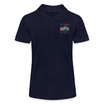 Vintage Gamer Floppy Disk Retro Memory Module - Stanley/Stella Teen Organic Polo Shirt MINI SPRINTER - navy - Front