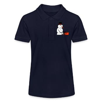 Winter DJ Schneemann Mixer Mischpult Musik Party - Stanley/Stella Teenager Bio-Poloshirt MINI SPRINTER - Navy - Vorne