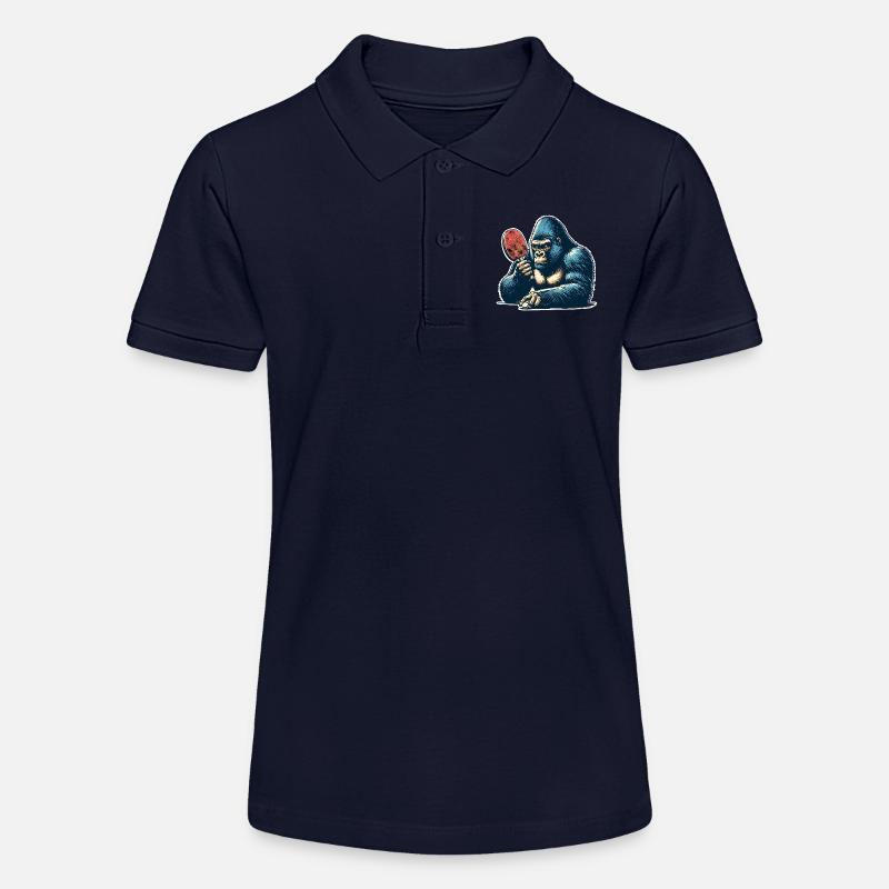 Gorille du tennis de table - Polo bio MINI SPRINTER Stanley/Stella Ado - bleu marine