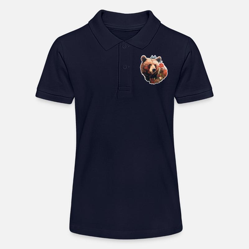 Ours à l’état sauvage - Polo bio MINI SPRINTER Stanley/Stella Ado - bleu marine