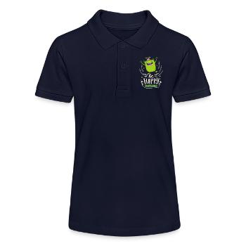 Funny-Monster Motivational Quote Be-Happy Quote - Stanley/Stella Teen Organic Polo Shirt MINI SPRINTER - navy - Front