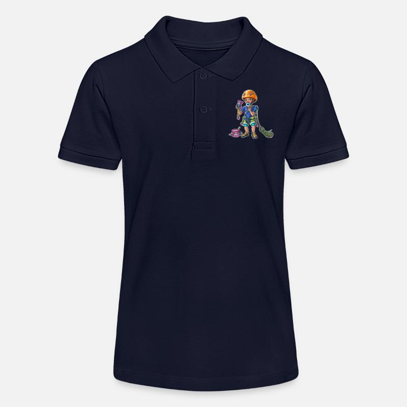 Petit bébé grimpeur 2 - Polo bio MINI SPRINTER Stanley/Stella Ado - bleu marine
