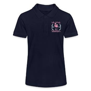 La future grande sœur annonce de mignons bébés flamants roses - Polo bio MINI SPRINTER Stanley/Stella Ado - bleu marine - Devant