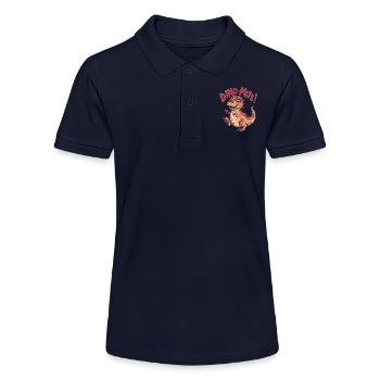 Dino avec un design drôle pour enfants - Polo bio MINI SPRINTER Stanley/Stella Ado - bleu marine - Devant