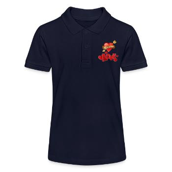 Wedding, Hochzeits-Motiv, Love-Liebe, Valentinstag - Stanley/Stella Teenager Bio-Poloshirt MINI SPRINTER - Navy - Vorne
