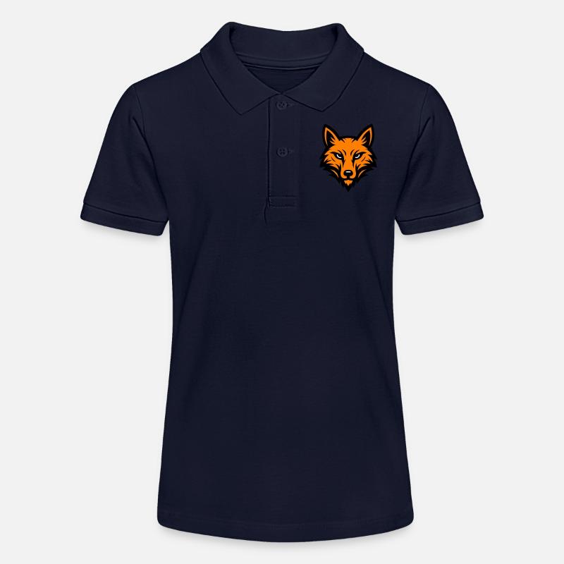 Tête de renard - Polo bio MINI SPRINTER Stanley/Stella Ado - bleu marine