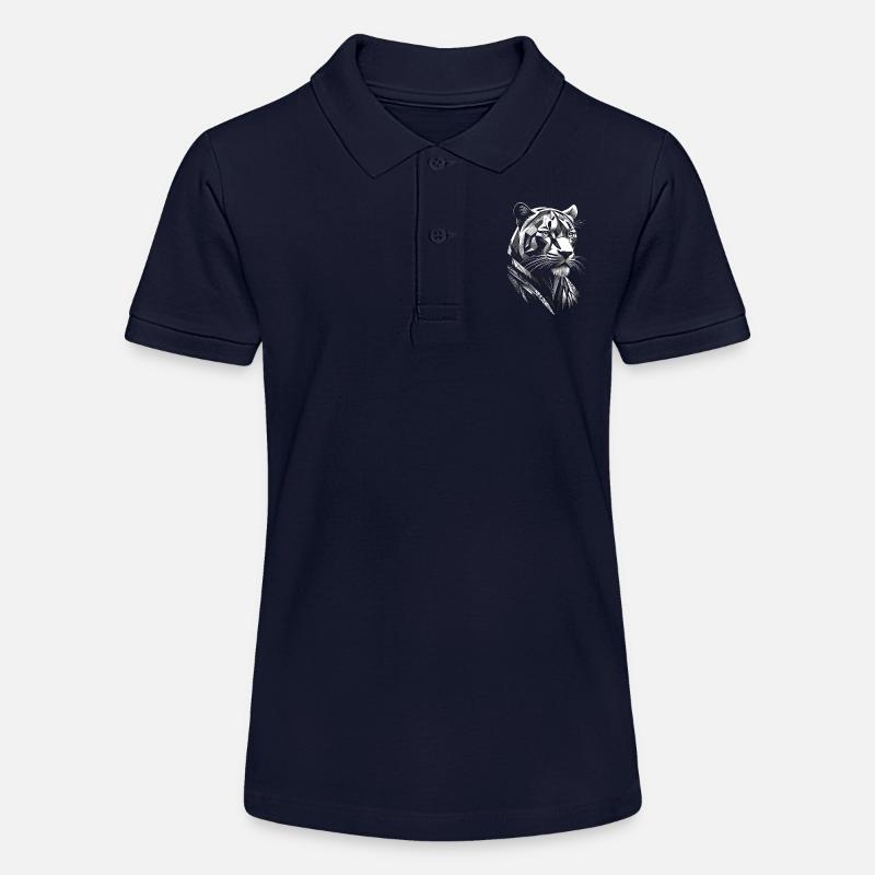Panthère noire moderne - Panther - Polo bio MINI SPRINTER Stanley/Stella Ado - bleu marine