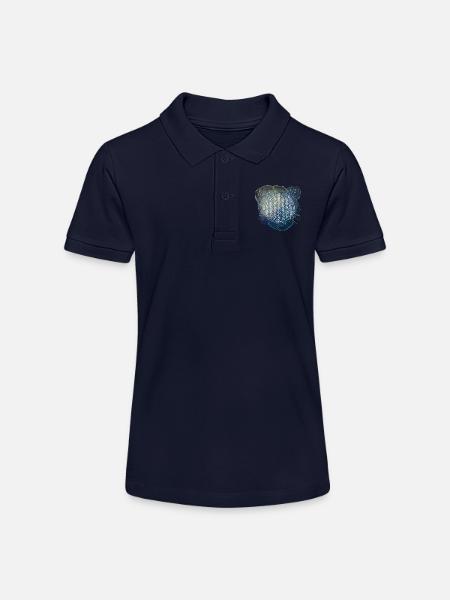 Lebensblume blauglitzernd - Stanley/Stella Teenager Bio-Poloshirt MINI SPRINTER - Navy