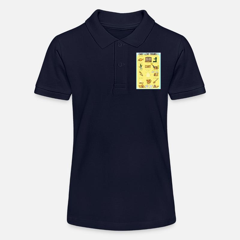 Chat lent bourg - Polo bio MINI SPRINTER Stanley/Stella Ado - bleu marine