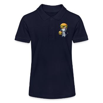 Hamburger zébré fantaisiste Cheeseburger - Polo bio MINI SPRINTER Stanley/Stella Ado - bleu marine - Devant