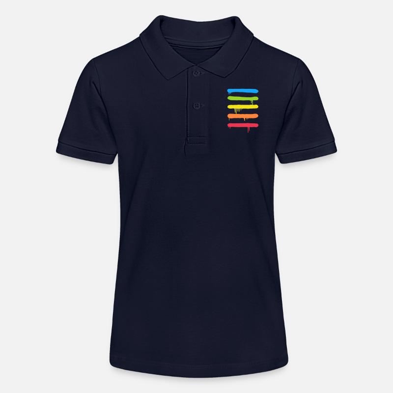 Trendy Cool Graffiti Tag Lines - Polo bio MINI SPRINTER Stanley/Stella Ado - bleu marine