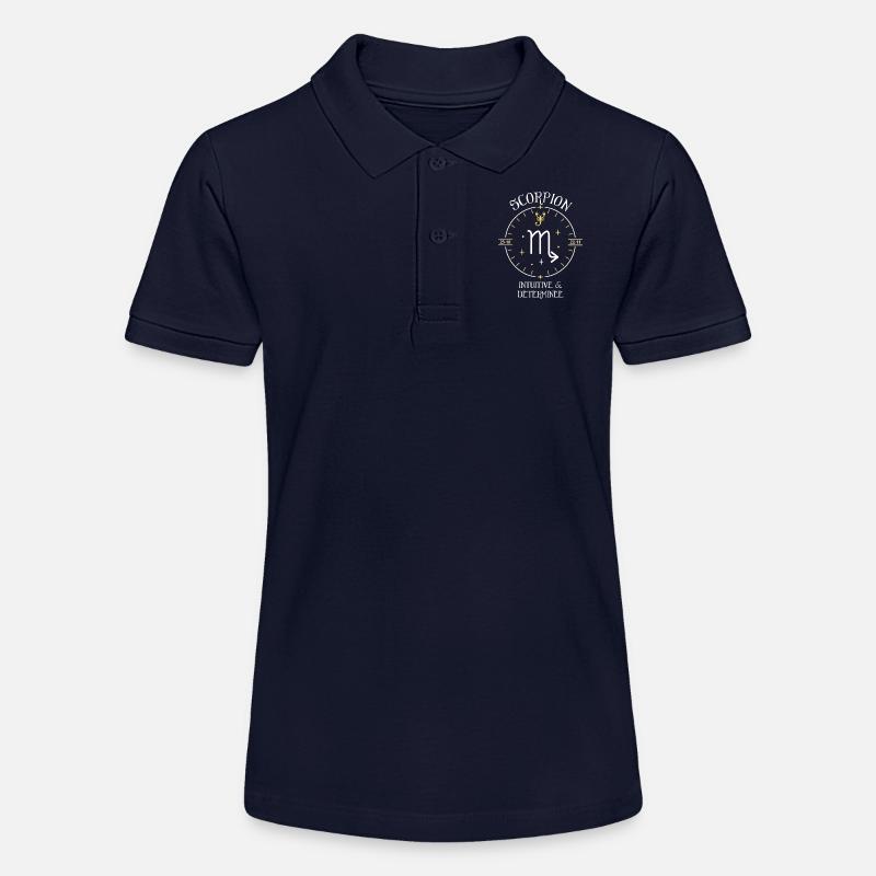 Du signe du Scorpion - Intuitive et déterminée - Polo bio MINI SPRINTER Stanley/Stella Ado - bleu marine