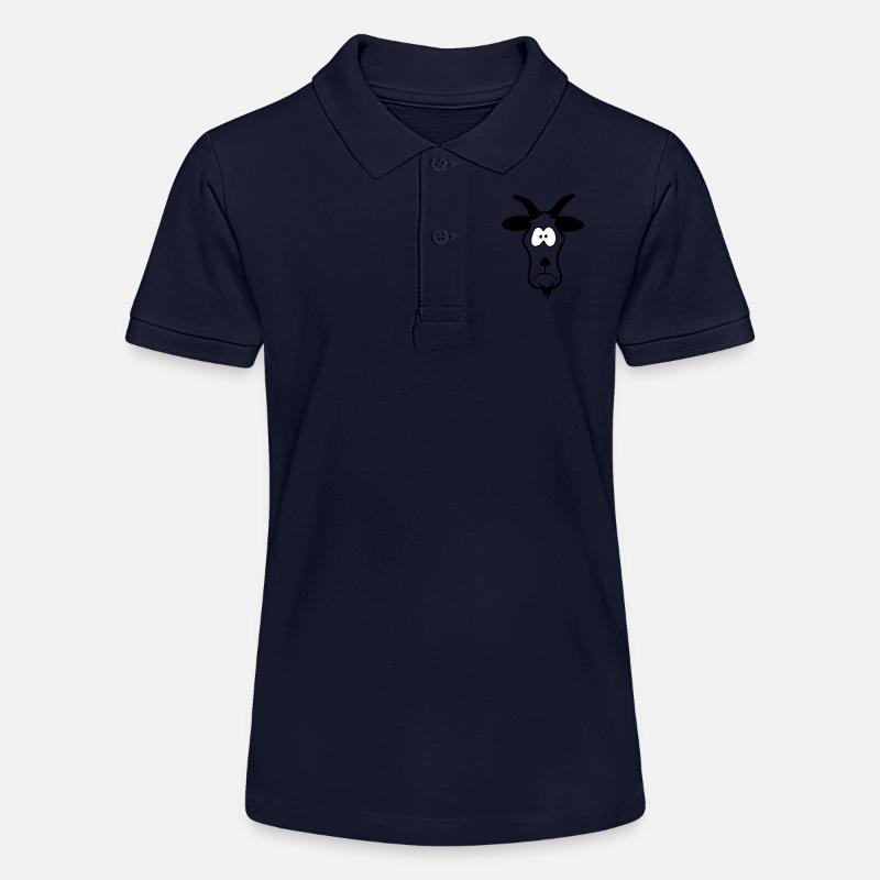 Tierkopp: dummer Ziegenbock - Polo bio MINI SPRINTER Stanley/Stella Ado - bleu marine