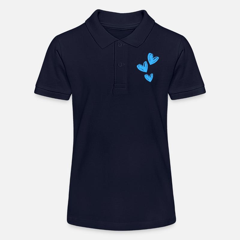 Coeurs Icône Bleu - Polo bio MINI SPRINTER Stanley/Stella Ado - bleu marine