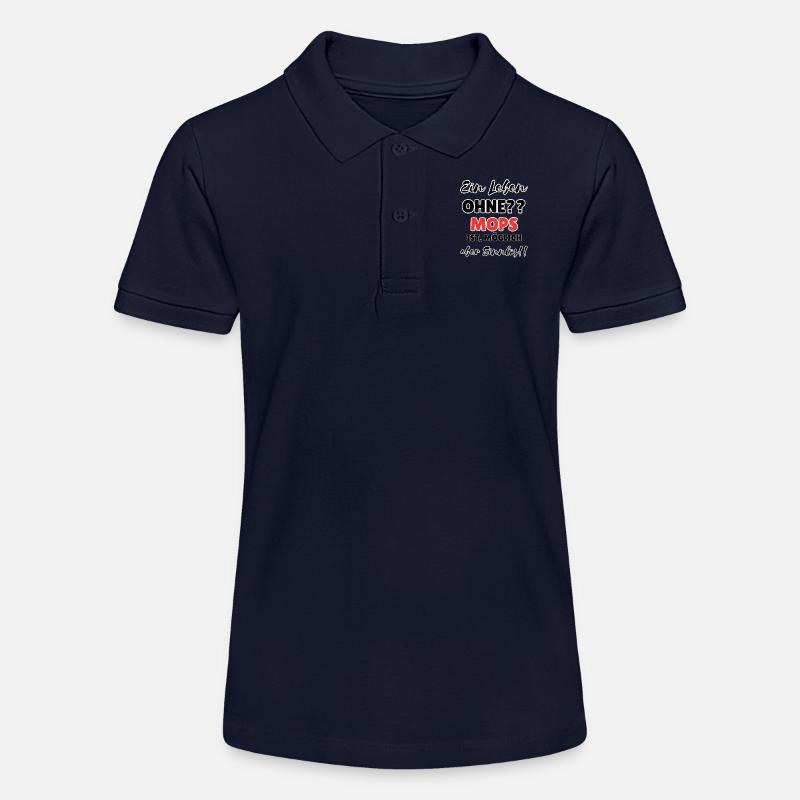 « La vie sans carlin » - Polo bio MINI SPRINTER Stanley/Stella Ado - bleu marine