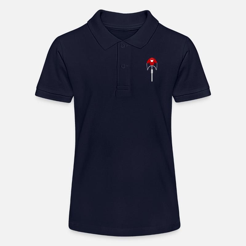 Cycliste rétro en rouge - Polo bio MINI SPRINTER Stanley/Stella Ado - bleu marine