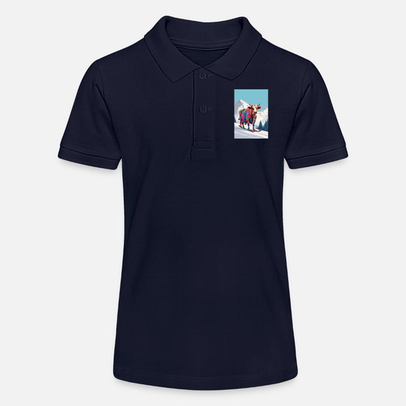 Vache sur les skis - Polo bio MINI SPRINTER Stanley/Stella Ado - bleu marine