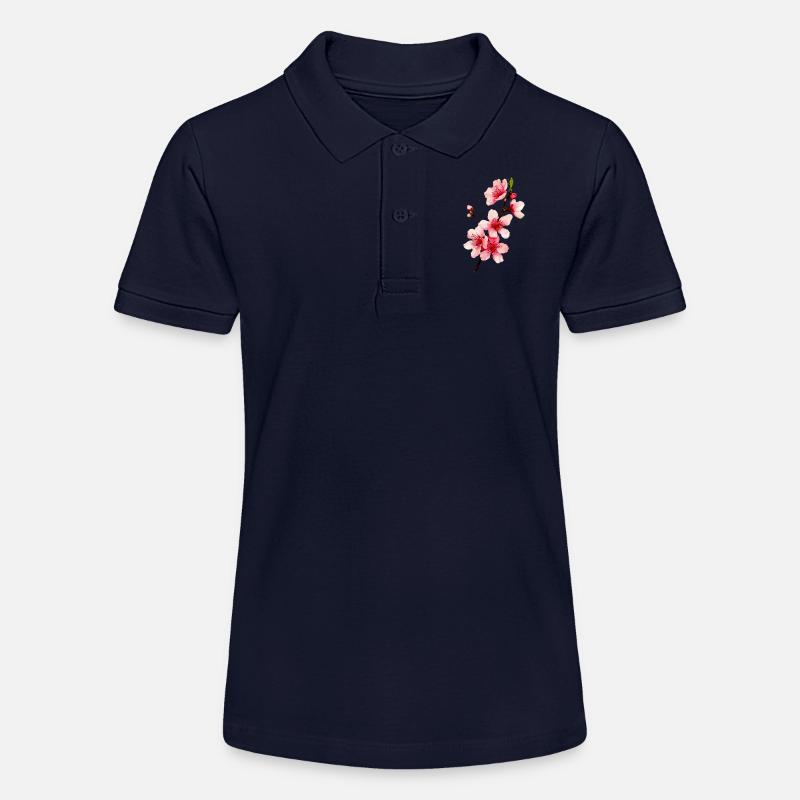 Fleur de cerisier - Polo bio MINI SPRINTER Stanley/Stella Ado - bleu marine